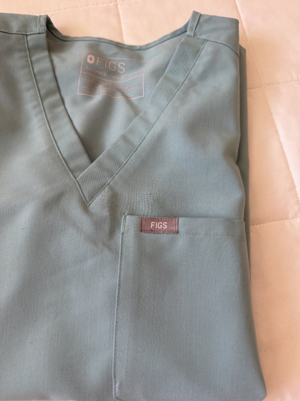 FIGS Catarina V-Neck Scrub Top Seafoam Green Size XS - Picture 9 of 10